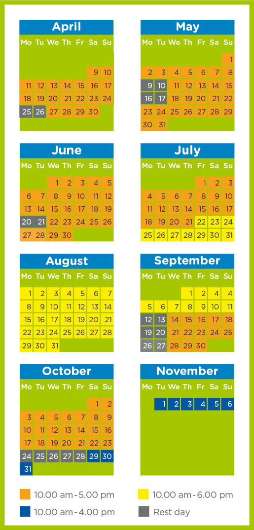Ravensburger Spieleland_Opening hours